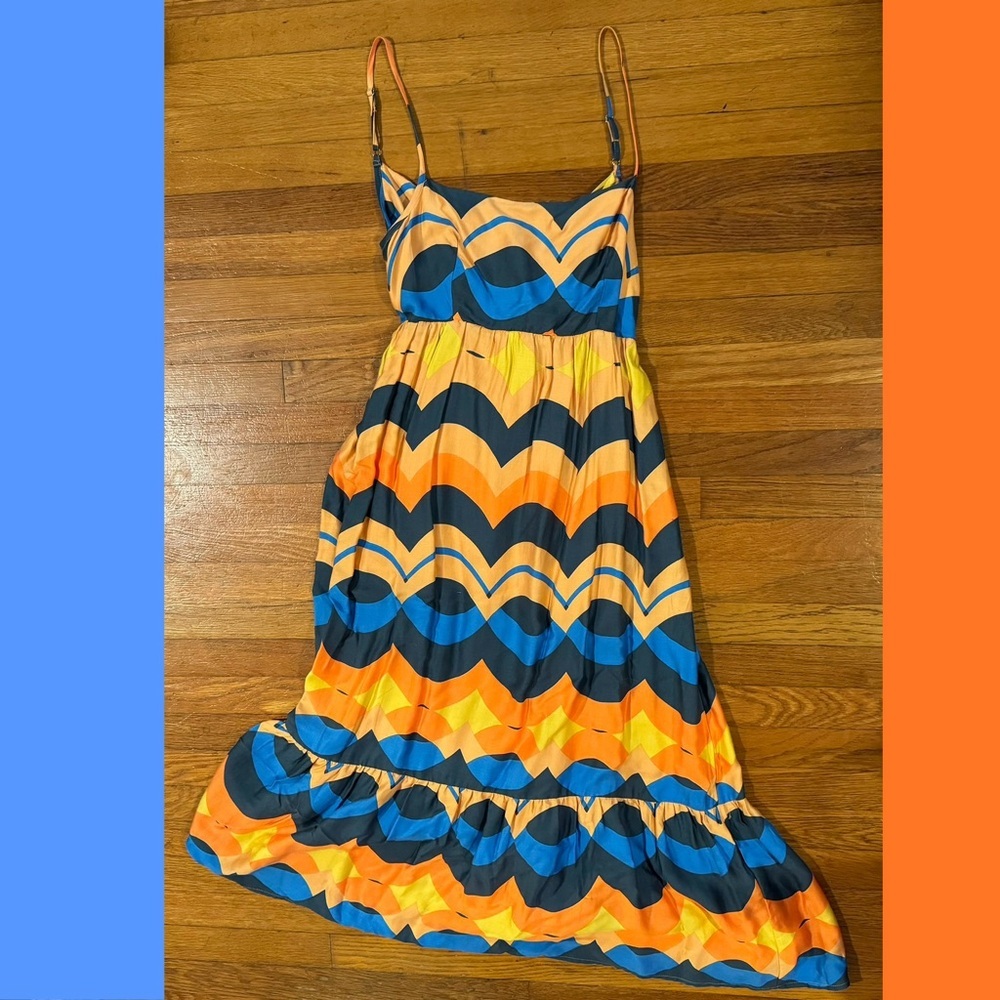 Olivaceous print maxi dress, S